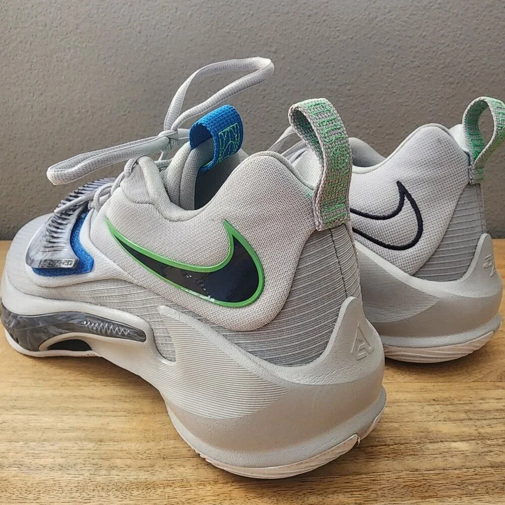 Nike Air Zoom Freak 3 Giannis Grey Green Strap DA0694 004 Trainer Shoes Mens 13